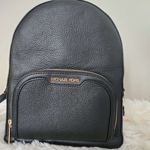 Michael Kors Black Leather Backpack Purse Bag main image 7